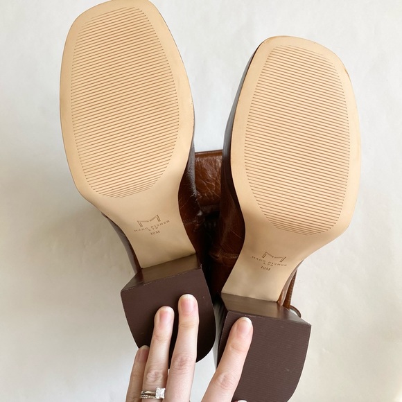 Marc Fisher Marysa Block Heel Platform Bootie in Medium Natural - Picture 8 of 8